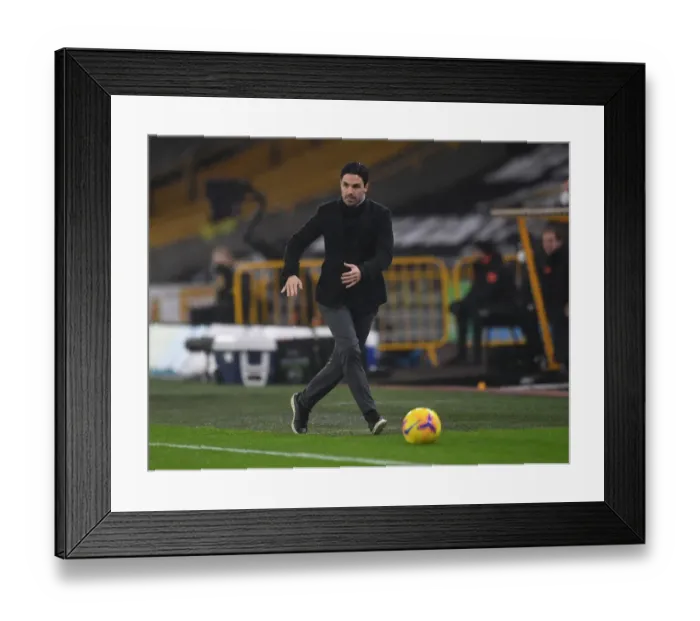 Framed Print : Mikel Arteta Leads Arsenal Against Wolverhampton Wanderers in Premier League Clash