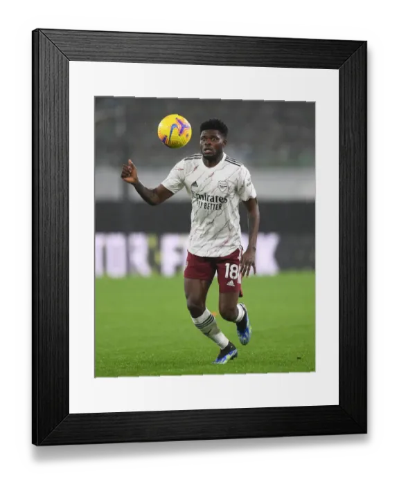 Framed Print : Thomas Partey in Action: Arsenal vs Wolverhampton Wanderers, Premier League 2020-21