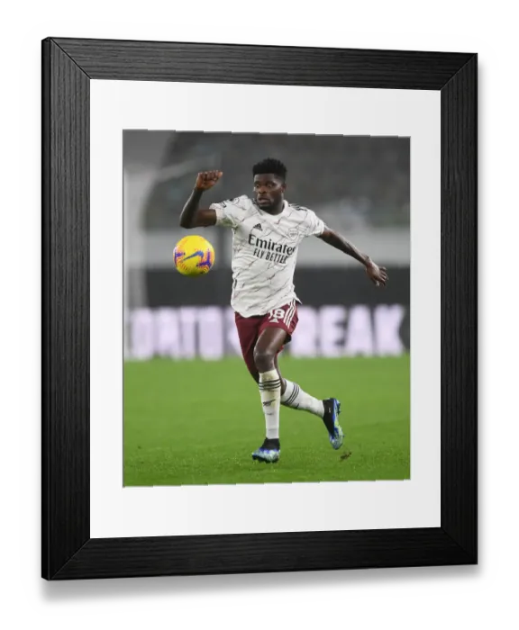 Framed Print : Thomas Partey: In Action for Arsenal Against Wolverhampton Wanderers, Premier League 2020-21