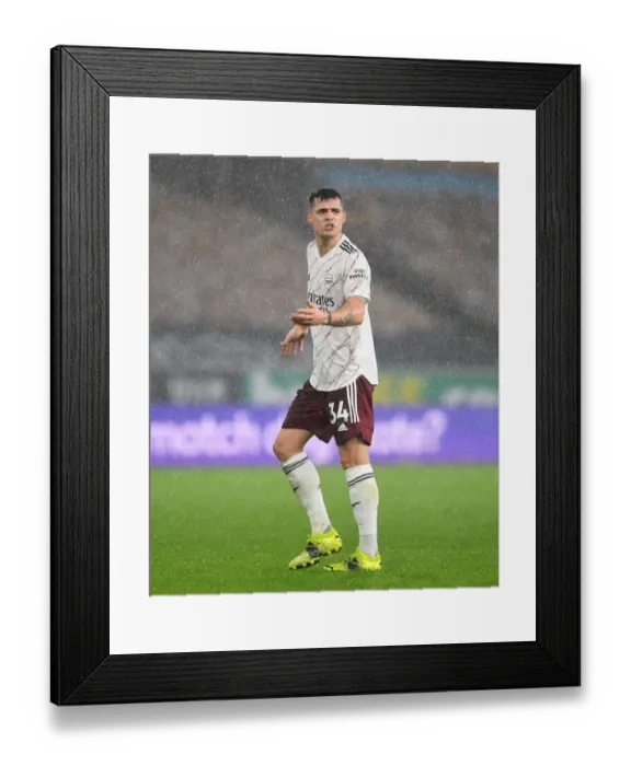 Framed Print : Granit Xhaka in Action: Wolverhampton Wanderers vs. Arsenal, Premier League 2020-21 Framed Print : Granit Xhaka in Action: Wolverhampton Wanderers vs. Arsenal, Premier League 2020-21