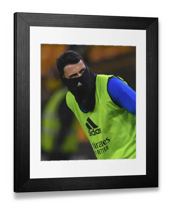 Framed Print : Arsenal's Gabriel Martinelli Warms Up Ahead of Wolverhampton Wanderers Clash (Premier League 2020-21)