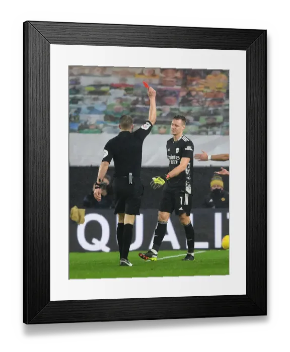 Framed Print : Arsenal's Bernd Leno Red-Carded in Wolverhampton Wanderers Clash (2020-21) Framed Print : Arsenal's Bernd Leno Red-Carded in Wolverhampton Wanderers Clash (2020-21)