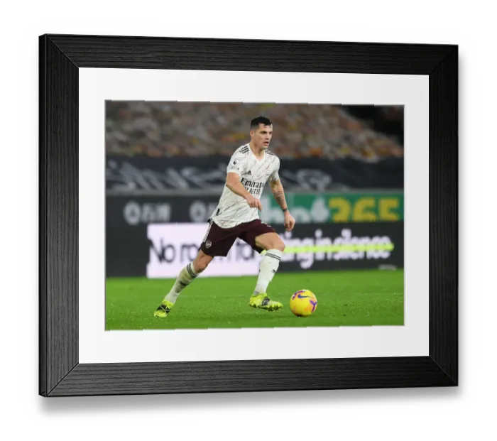 Framed Print : Granit Xhaka: Arsenal's Brilliant Midfield Performance Against Wolverhampton Wanderers, Premier League 2020-21 Framed Print : Granit Xhaka: Arsenal's Brilliant Midfield Performance Against Wolverhampton Wanderers, Premier League 2020-21