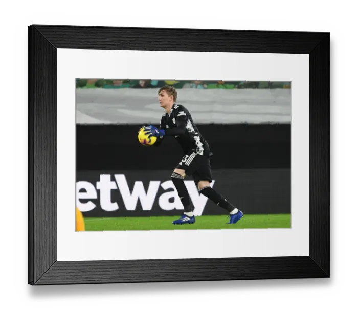 Framed Print : Arsenal's Alex Runarsson Faces Off Against Wolverhampton Wanderers in Premier League Clash (2020-21)