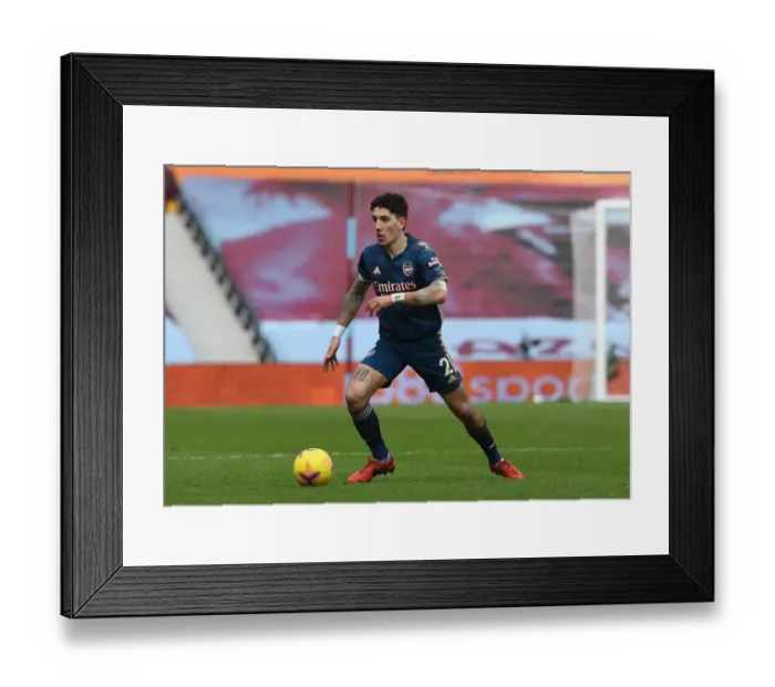 Framed Print : Hector Bellerin in Action: Aston Villa vs. Arsenal, Premier League 2020-21