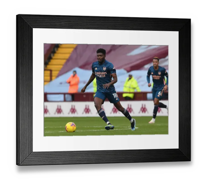 Framed Print : Thomas Partey in Action: Aston Villa vs. Arsenal, Premier League 2020-21