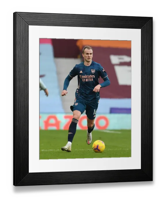 Framed Print : Rob Holding in Action: Aston Villa vs. Arsenal, Premier League 2020-21