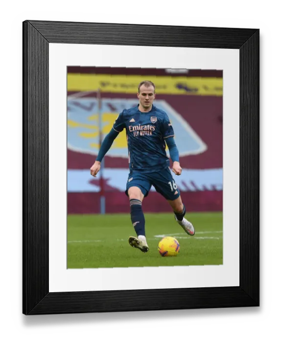 Framed Print : Rob Holding Focuses in Aston Villa vs Arsenal Premier League Clash Framed Print : Rob Holding Focuses in Aston Villa vs Arsenal Premier League Clash