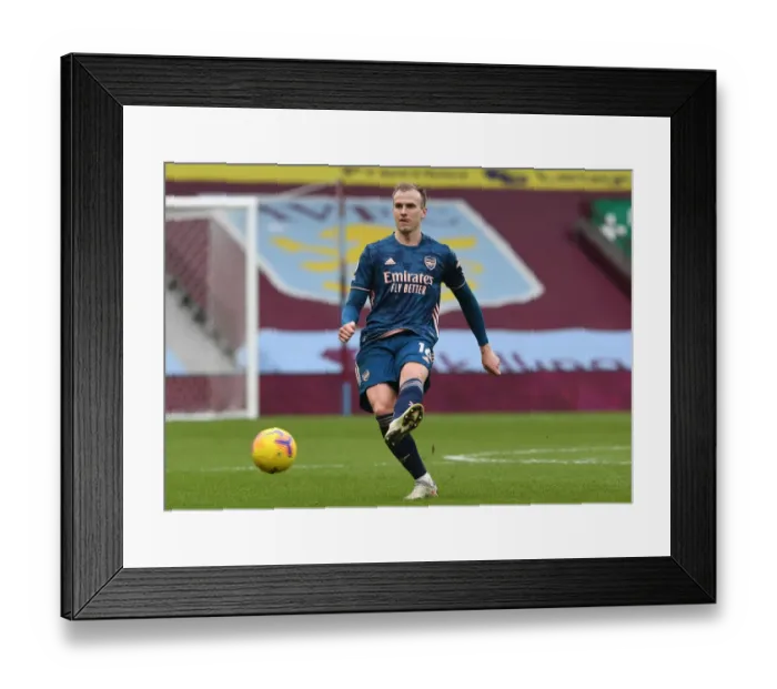 Framed Print : Rob Holding in Action: Aston Villa vs Arsenal Premier League Clash