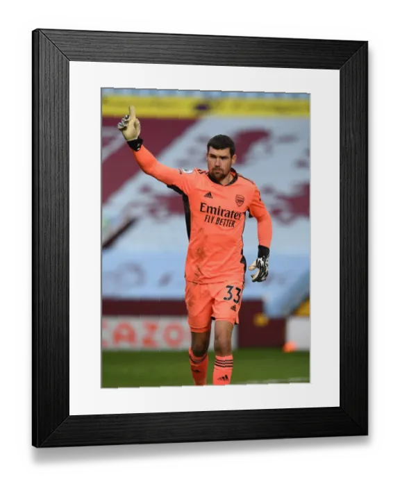 Framed Print : Mat Ryan in Action: Arsenal vs. Aston Villa, Premier League 2020-21
