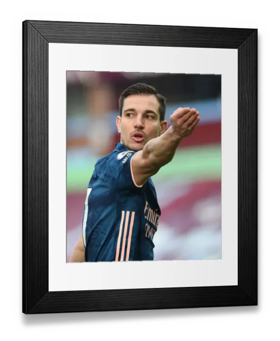 Framed Print : Cedric Soares in Action: Arsenal vs. Aston Villa, Premier League 2020-21