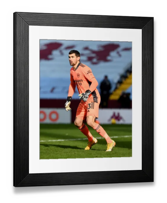 Framed Print : Mat Ryan in Action: Arsenal vs. Aston Villa, Premier League 2020-21