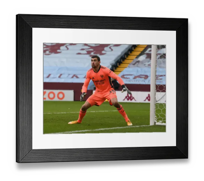 Framed Print : Mat Ryan in Action: Arsenal vs. Aston Villa, Premier League 2020-21