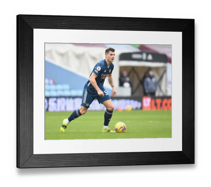 Framed Print : Granit Xhaka: Premier League 2020-21 - Aston Villa vs Arsenal (Behind Closed Doors) Framed Print : Granit Xhaka: Premier League 2020-21 - Aston Villa vs Arsenal (Behind Closed Doors)
