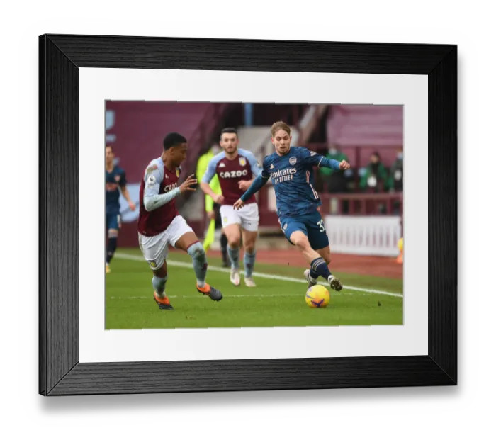 Framed Print : Emile Smith Rowe vs Ezri Konsa: Battle at Villa Park - Arsenal vs Aston Villa, Premier League 2021 Framed Print : Emile Smith Rowe vs Ezri Konsa: Battle at Villa Park - Arsenal vs Aston Villa, Premier League 2021