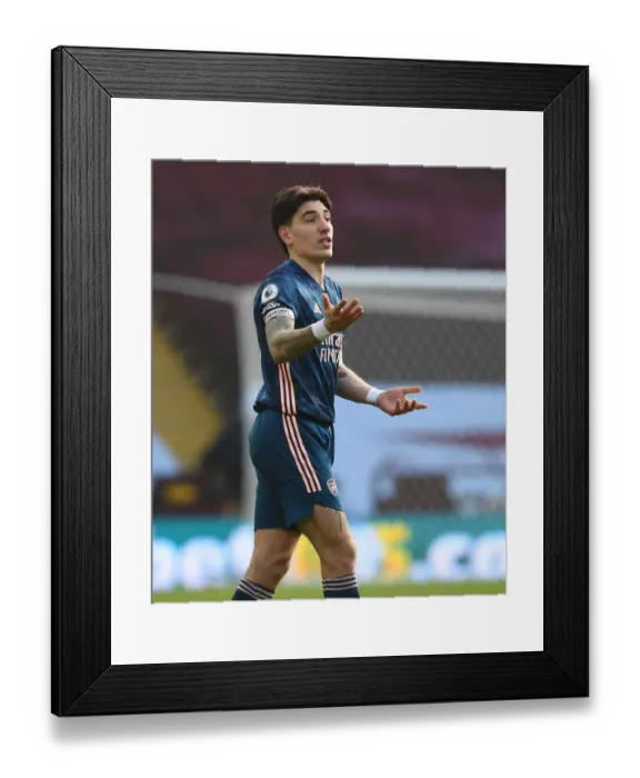 Framed Print : Arsenal's Hector Bellerin at Empty Villa Park: Premier League 2021 Framed Print : Arsenal's Hector Bellerin at Empty Villa Park: Premier League 2021