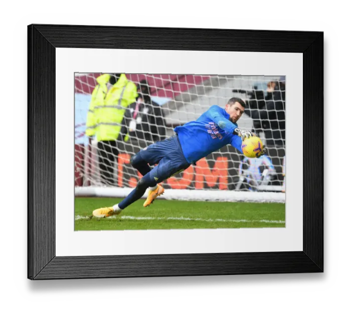 Framed Print : Arsenal's Mat Ryan in Action at Empty Villa Park: Aston Villa vs Arsenal, Premier League 2021