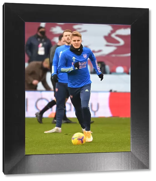 Martin Odegaard Prepares for Aston Villa Showdown in Empty Villa Park (Premier League 2021-22)