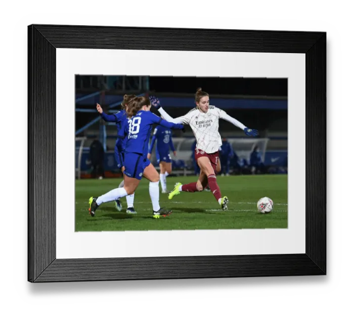 Framed Print : Vivianne Miedema vs. Maren Mjelde: A Battle in the FA WSL Clash Between Chelsea Women and Arsenal Women Framed Print : Vivianne Miedema vs. Maren Mjelde: A Battle in the FA WSL Clash Between Chelsea Women and Arsenal Women