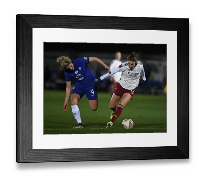Framed Print : Clash of Titans: Vivianne Miedema vs. Chelsea's Defense - Arsenal Women vs. Chelsea Women, FA WSL Framed Print : Clash of Titans: Vivianne Miedema vs. Chelsea's Defense - Arsenal Women vs. Chelsea Women, FA WSL