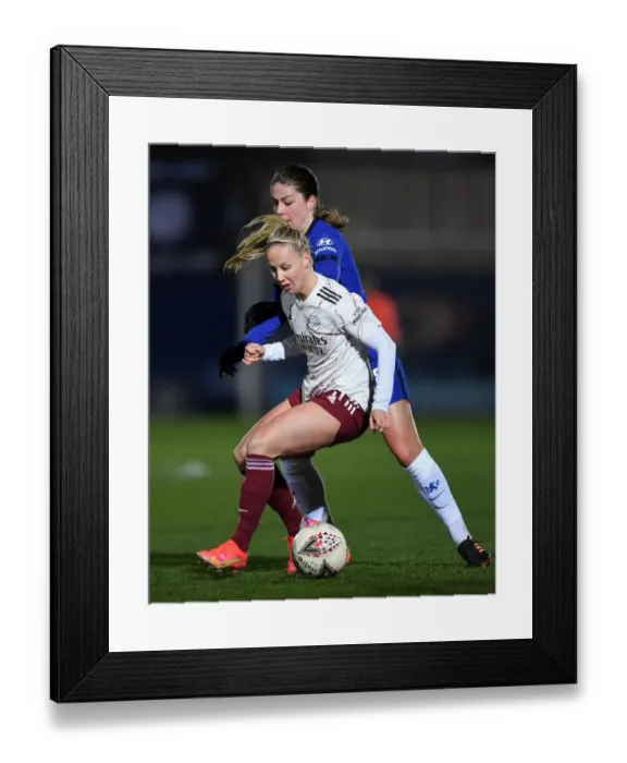 Framed Print : Beth Mead vs. Melanie Leupolz: A Battle in the FA WSL Clash Between Chelsea Women and Arsenal Women