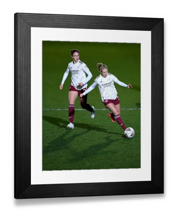 Framed Print : Arsenal's Beth Mead and Lotte Wubben-Moy in Action against Chelsea Women in FA WSL Clash