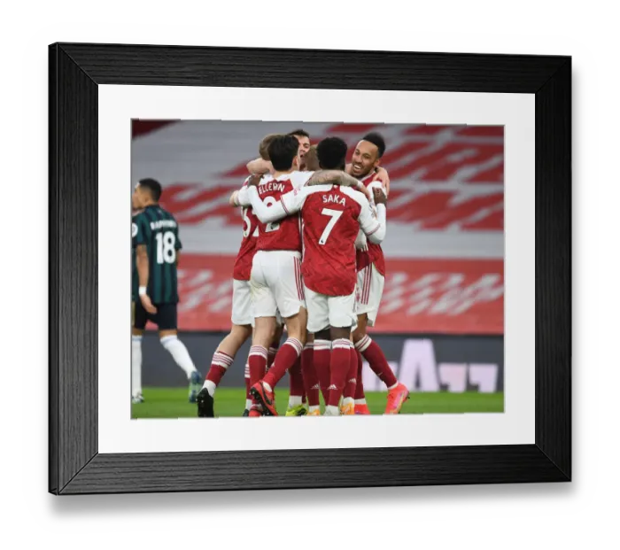 Framed Print : Arsenal's Aubameyang Scores Second Goal Against Leeds United in 2020-21 Premier League Framed Print : Arsenal's Aubameyang Scores Second Goal Against Leeds United in 2020-21 Premier League