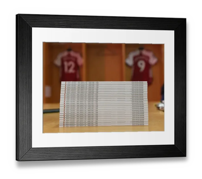 Framed Print : Behind the Scenes: Arsenal vs Leeds United Changing Room, Premier League 2020-21 Framed Print : Behind the Scenes: Arsenal vs Leeds United Changing Room, Premier League 2020-21