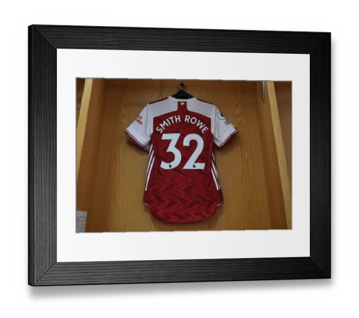 Framed Print : Arsenal: Emile Smith Rowe's Shirt in the Changing Room Before Arsenal vs Leeds United (Premier League 2020-21) Framed Print : Arsenal: Emile Smith Rowe's Shirt in the Changing Room Before Arsenal vs Leeds United (Premier League 2020-21)
