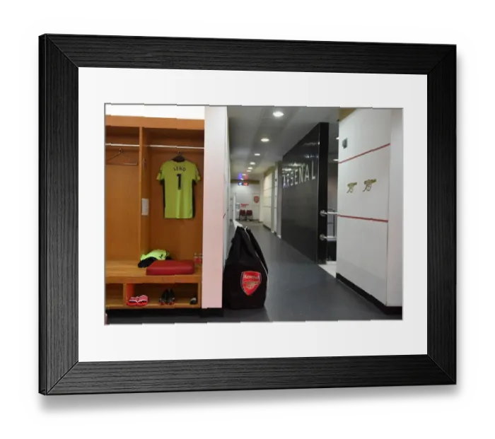 Framed Print : Arsenal: Bernd Leno's Pre-Match Routine vs Leeds United (Premier League 2020-21)