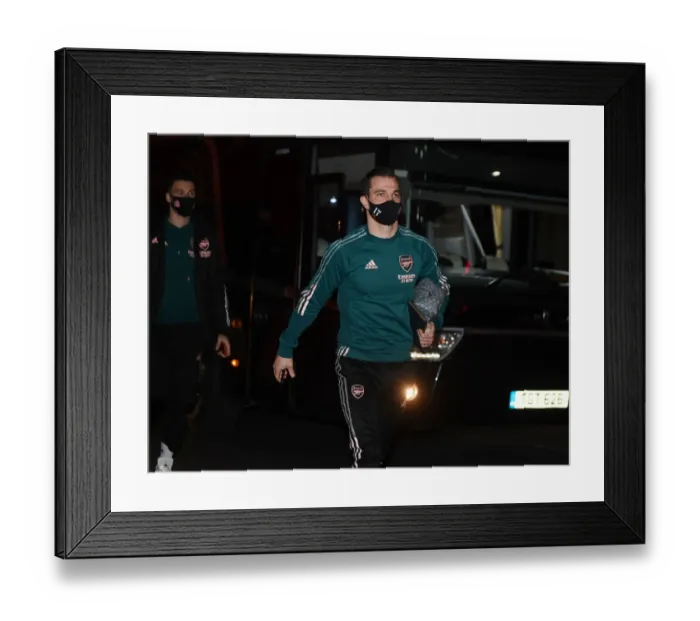 Framed Print : Arsenal vs Leeds United: Cedric's Arrival at Emirates Stadium (Premier League 2020-21)