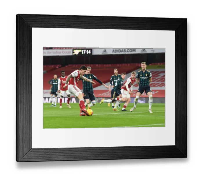 Framed Print : Arsenal's Hector Bellerin Scores Third Goal vs Leeds United in Premier League (Arsenal v Leeds United 2020-21) Framed Print : Arsenal's Hector Bellerin Scores Third Goal vs Leeds United in Premier League (Arsenal v Leeds United 2020-21)