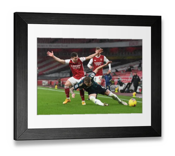 Framed Print : Arsenal vs Leeds United: Clash at Emirates Stadium, Premier League 2020-21