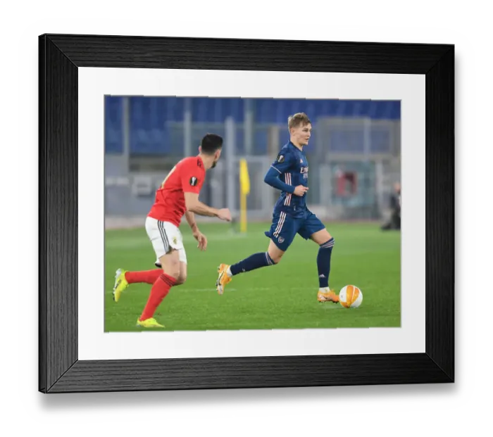 Framed Print : Arsenal vs SL Benfica: Europa League Clash at Stadio Olimpico, Rome (2020-21)