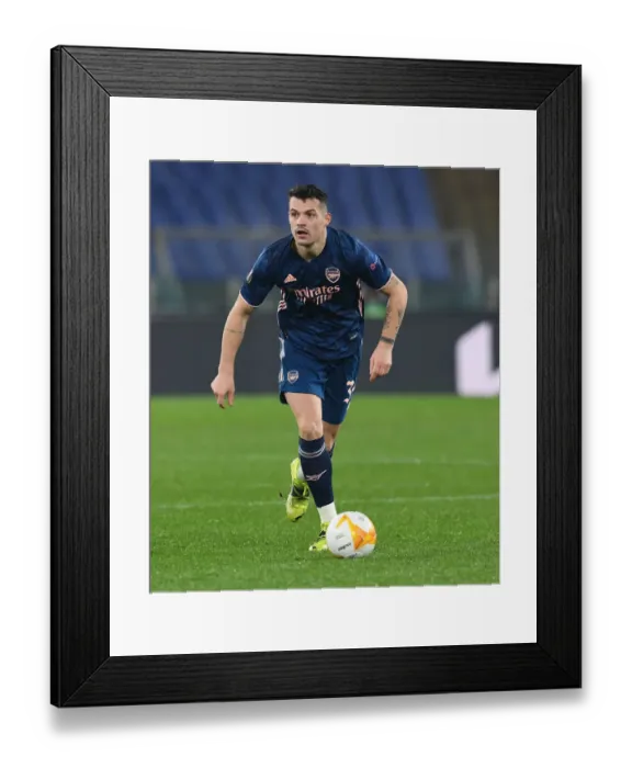 Framed Print : Arsenal FC vs SL Benfica: UEFA Europa League Clash at Stadio Olimpico, Rome