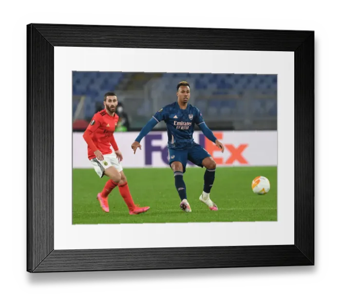 Framed Print : Arsenal vs. SL Benfica: Europa League Clash at Stadio Olimpico, Rome, February 2021