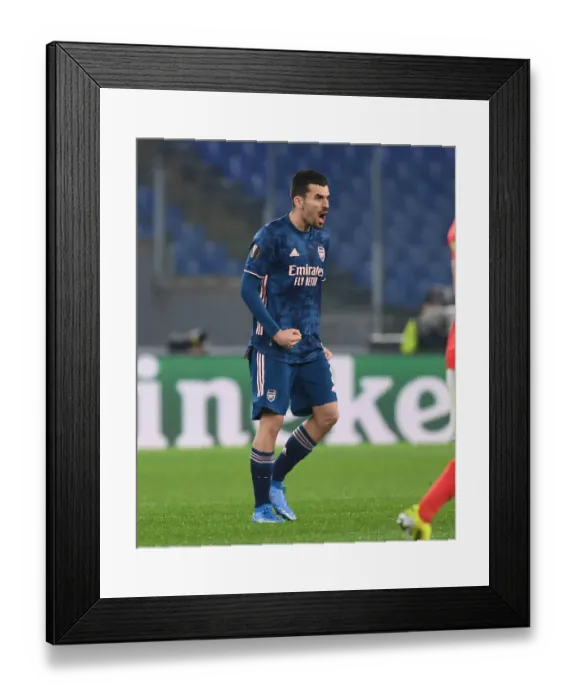 Framed Print : Arsenal vs. SL Benfica: Europa League Clash at Stadio Olimpico, Rome (February 2021)