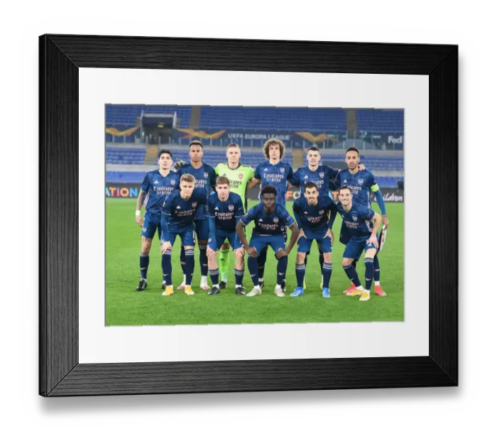 Framed Print : Arsenal vs. SL Benfica: Europa League Clash at Stadio Olimpico, Rome, 2021