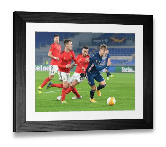 Framed Print : Arsenal vs. SL Benfica: Europa League Clash at Stadio Olimpico, Rome (February 2021)