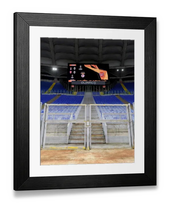 Framed Print : Arsenal at Stadio Olimpico: A Europa League Showdown Against SL Benfica, Rome