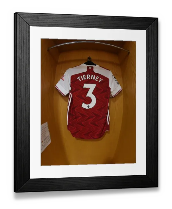 Framed Print : Empty Emirates: Kieran Tierney's Silent Shirt (Arsenal vs Manchester City, 2021) Framed Print : Empty Emirates: Kieran Tierney's Silent Shirt (Arsenal vs Manchester City, 2021)