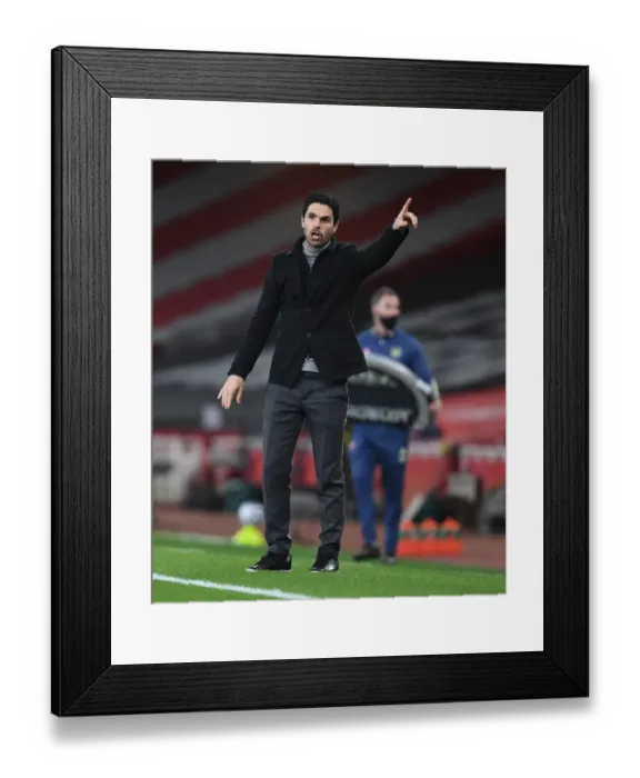 Framed Print : Mikel Arteta Alone at Emirates: Arsenal vs Manchester City, Empty Premier League Stadium, 2021 Framed Print : Mikel Arteta Alone at Emirates: Arsenal vs Manchester City, Empty Premier League Stadium, 2021