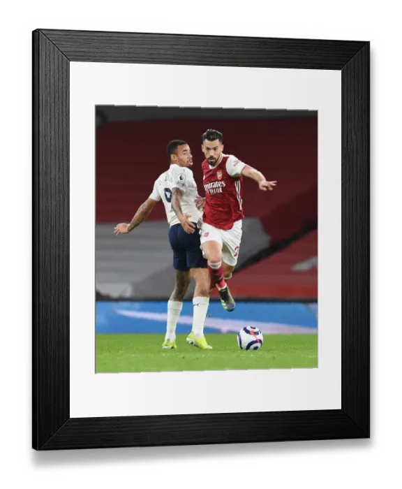 Framed Print : Pablo Mari Outwits Gabriel Jesus: Arsenal's Empty-Stadium Triumph Over Manchester City
