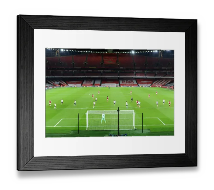 Framed Print : Empty Glory: Arsenal vs Manchester City at the Deserted Emirates Stadium (2020-21)