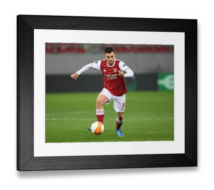 Framed Print : Arsenal's Dani Ceballos in Action against SL Benfica in the Europa League Round of 32, Piraeus, Greece (February 2021)