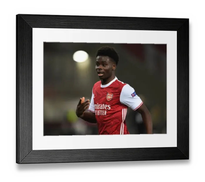 Framed Print : Bukayo Saka in Action: Arsenal vs SL Benfica, Europa League 2021, Piraeus, Greece Framed Print : Bukayo Saka in Action: Arsenal vs SL Benfica, Europa League 2021, Piraeus, Greece