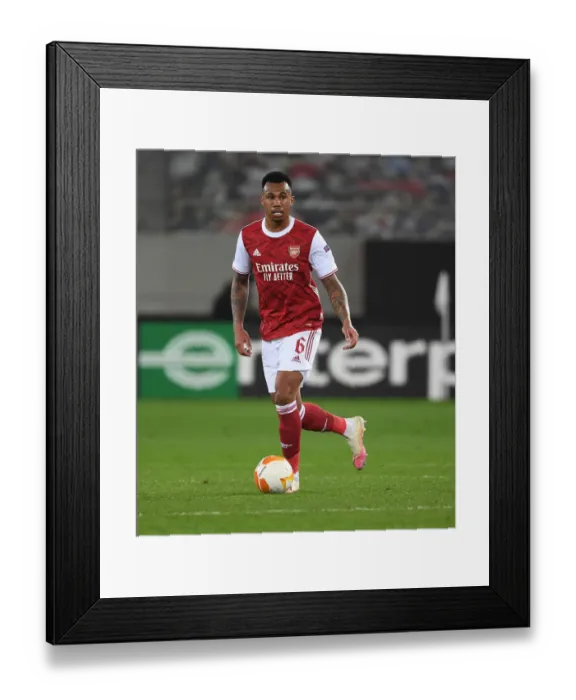 Framed Print : Gabriel in Action: Arsenal vs SL Benfica, Europa League 2021, Piraeus Framed Print : Gabriel in Action: Arsenal vs SL Benfica, Europa League 2021, Piraeus