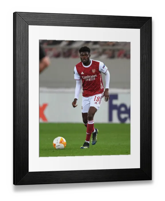 Framed Print : Thomas Partey in Action: Arsenal vs SL Benfica, UEFA Europa League (2021), Piraeus