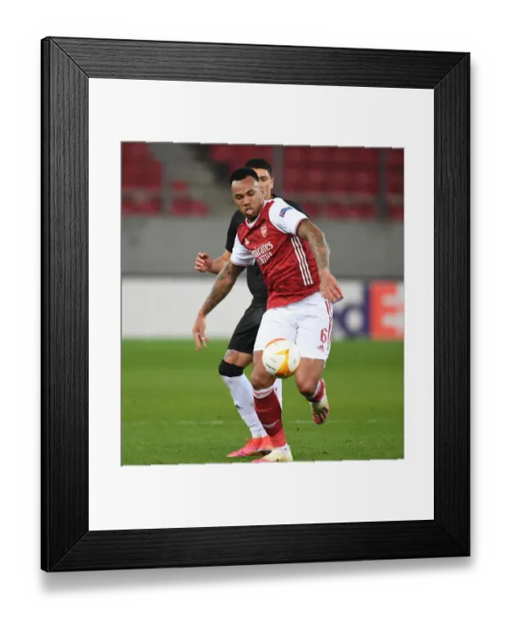 Framed Print : Gabriel in Action: Arsenal vs SL Benfica, Europa League 2021 (Piraeus) Framed Print : Gabriel in Action: Arsenal vs SL Benfica, Europa League 2021 (Piraeus)