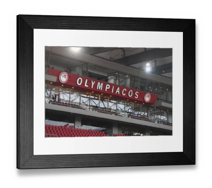 Framed Print : Arsenal FC vs SL Benfica: Europa League Clash at Karaiskakis Stadium, Piraeus